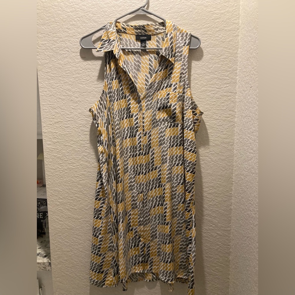 Alfani Abstract Shirt Dress